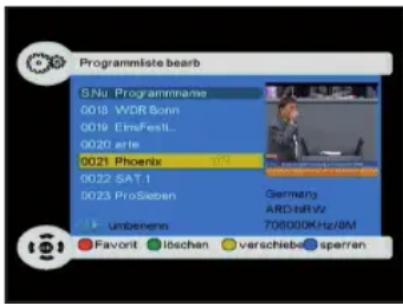 Telestar TSC 1+ - Bitte beachten Sie das Sie die Reihenfolge nur verändern können wenn Sie im Menü „Systemeinstellungen“ den LCN-Modus abgeschaltet haben. - 1