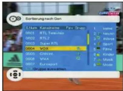 Telestar TSC 1+ - Programme nach Genres sortieren - 2