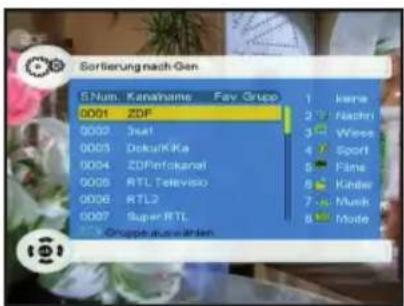 Telestar TSC 1+ - Programme nach Genres sortieren - 1