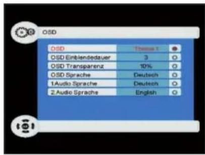 Telestar TSC 1+ - OSD- Einstellungen / OSD Sprache - 1