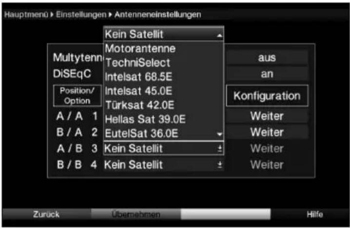 Telestar TELEDIGI 4 HD+ - Einstellen der Schaltmatrix - 1