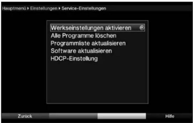 Telestar TELEDIGI 4 HD+ - Service-Einstellungen - 2