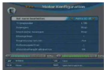 Telestar TD 3000 HD - Motor Konfiguration - 1