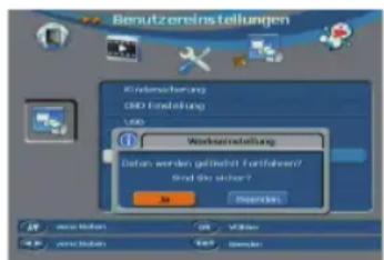 Telestar TD 3000 HD - Werkseinstellung - 1