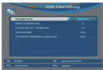 Telestar TD 3000 HD - OSD Einstellungen - 2