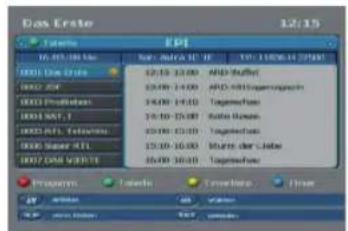 Telestar TD 3000 HD - Elektronische Programminfo EPI - 1