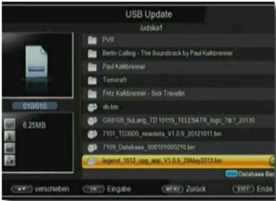 Telestar TD 2500 C HD - 11.3.USB Upgrade - 1