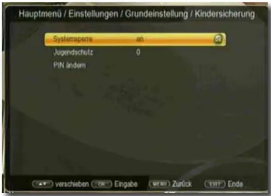 Telestar TD 2500 C HD - Kindersicherung - 1