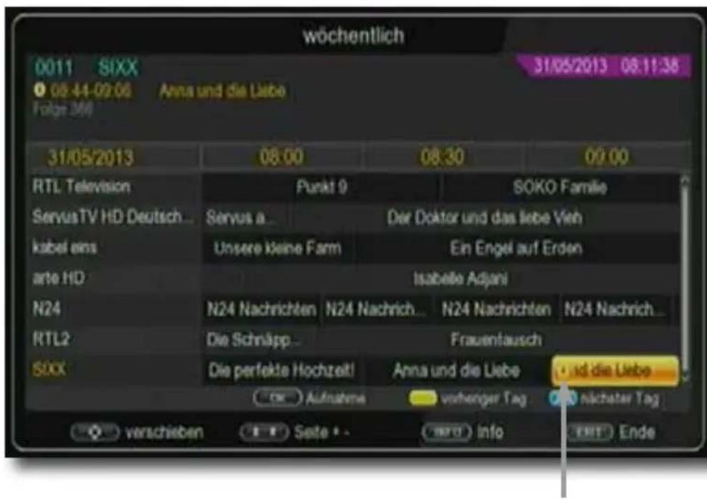 Telestar TD 2500 C HD - Timerprogrammierung über EPI - 1