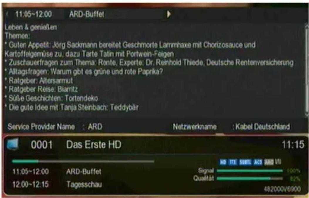 Telestar TD 2500 C HD - Weitere Programminformationen - 1
