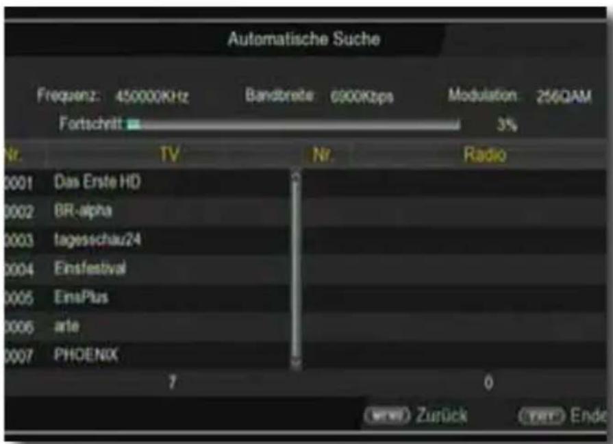 Telestar TD 2500 C HD - Suche starten - 1