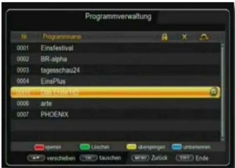 Telestar TD 2500 C HD - Programmverwaltung - 1
