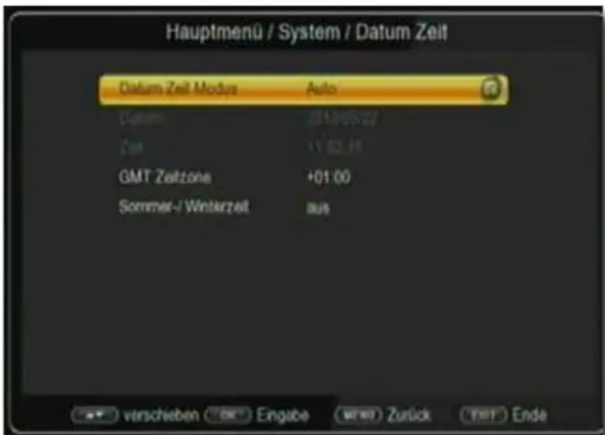 Telestar TD 2500 C HD - Datum Zeit - 1