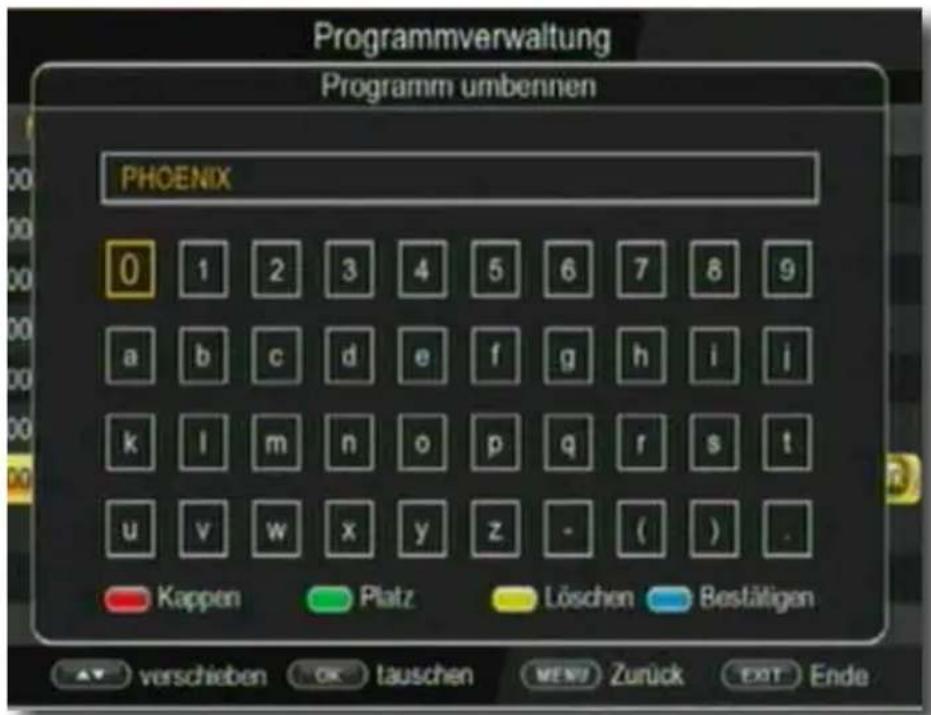 Telestar TD 2500 C HD - Programme bearbeiten (blau) - 1