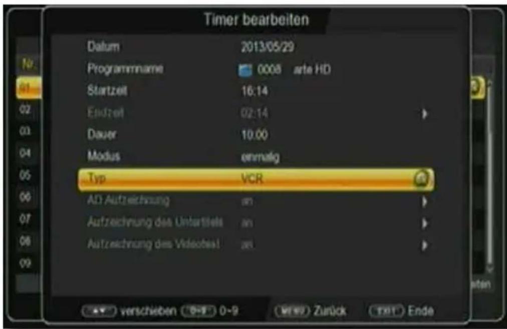 Telestar TD 2500 C HD - Timer Aufnahme - 2