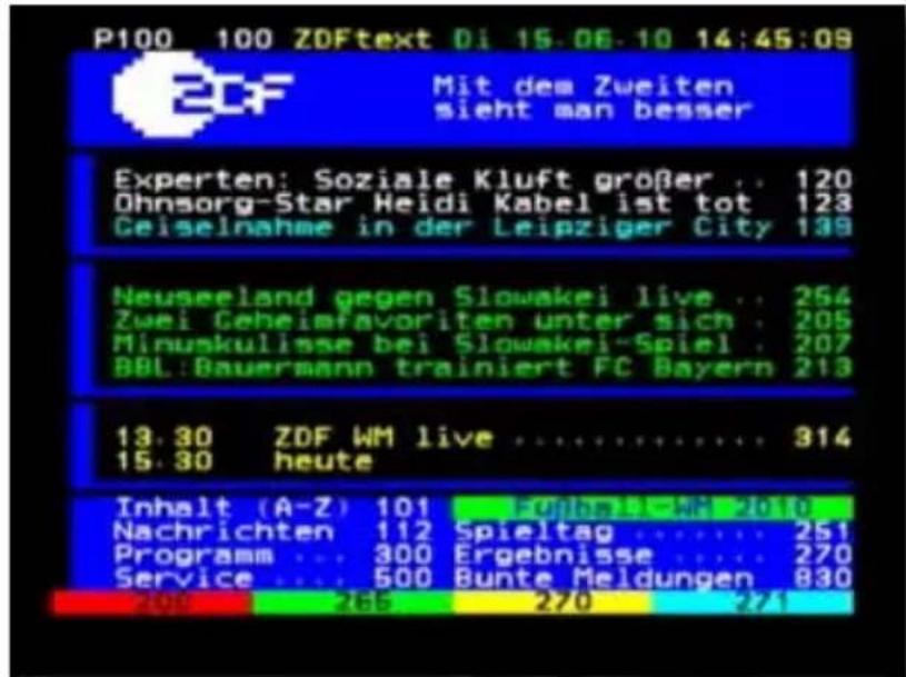 Telestar TD 2500 C HD - Videotext - 1