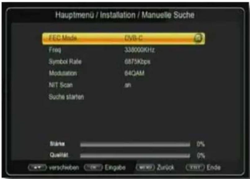 Telestar TD 2500 C HD - Manuelle Suche - 1