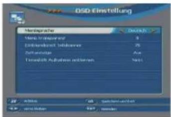 Telestar TD 2100 HD - OSD Einstellungen - 2