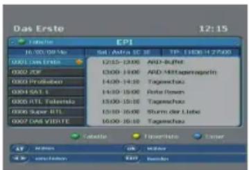 Telestar TD 2100 HD - Elektronische Programminfo EPI - 1