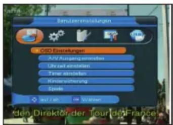Telestar TD 2000 S - Benutzereinstellungen - 2
