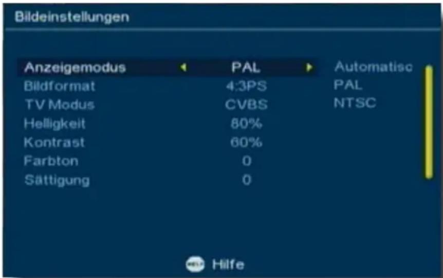 Telestar TD 1020 T - Bildeinstellungen - 1