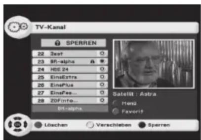 Telestar SSC 1 - Programme sperren - 1