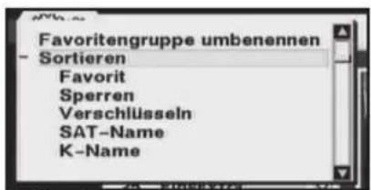 Telestar SSC 1 - Favoritenlisten umbenennen - 2