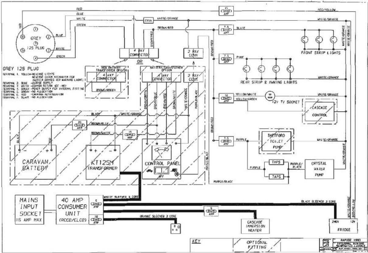 Swift Challenger SE 490L (1993) - Wiring Diagram - 2