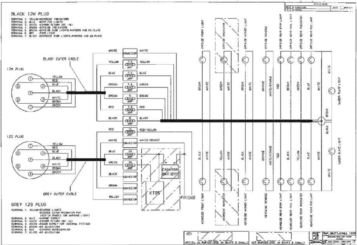 Swift Challenger SE 490L (1993) - Wiring Diagram - 1