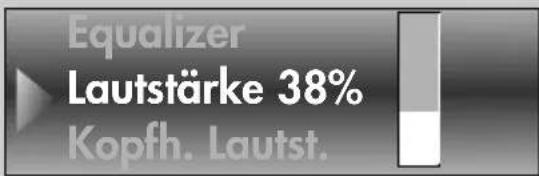 Equalizer Lautstärke 38% Kopfh. Lautst.