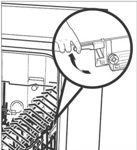 Hanseatic WQP8-T7636E - Changing the height of the upper dish rack - 1