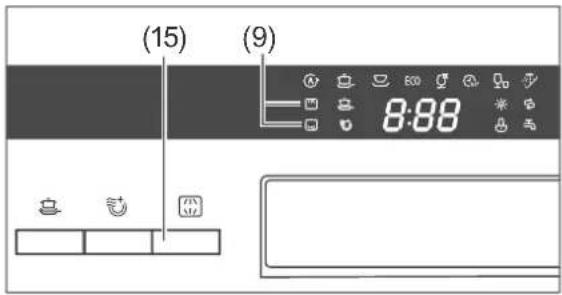 Hanseatic WQP8-T7636E - Selecting the spraying arm(s) - 1