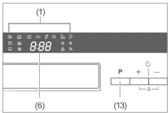 Hanseatic WQP12-T7635E - Spülprogramm wählen - 2