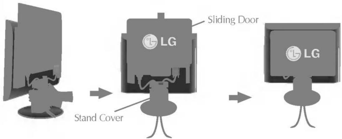 LG L1930SSFT - Open the Sliding Door and remove the Stand Cover. - 4