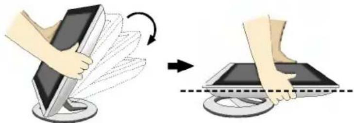 LG L1520P - folding the stand base - 1