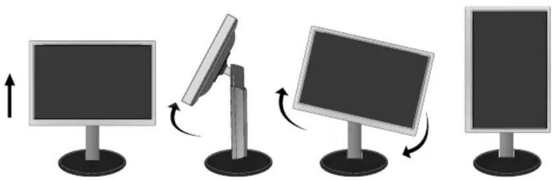 LG E2210PM - Verwendung der Funktion „Pivot“ (Neigen) - 2