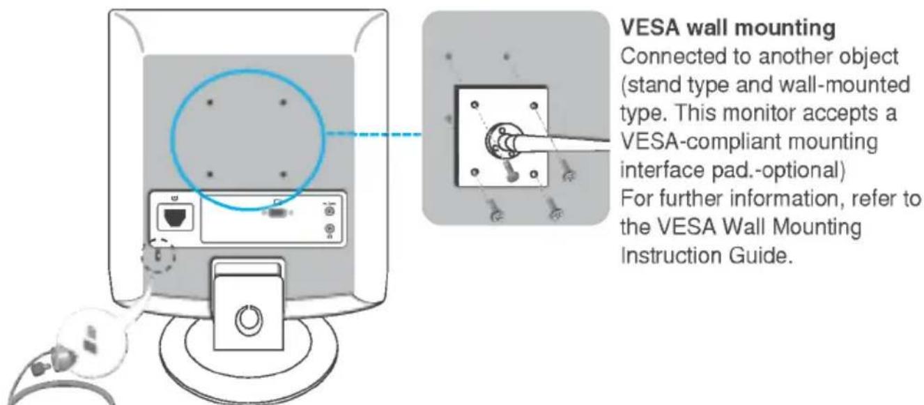LG M1917TM - This monitor meets VESA-compliant mounting interface pad specifications. - 3