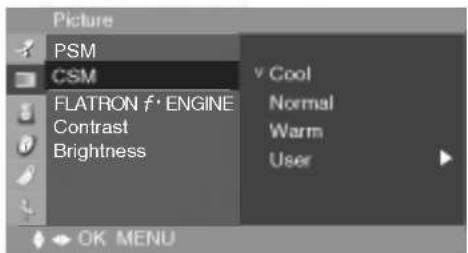 LG M1710A - Adjusting the picture function (PC) - 2