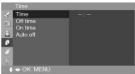LG M1710A - Adjusting the time function (TV/Video only) - 1