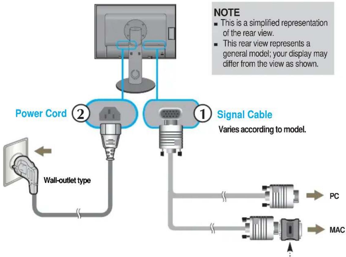 LG L246WSH-BN - When Connecting to your PC - 1