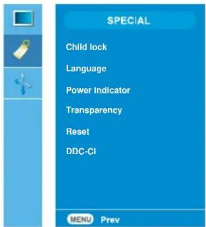 LG L246WSH-BN - Selecting the options - 1