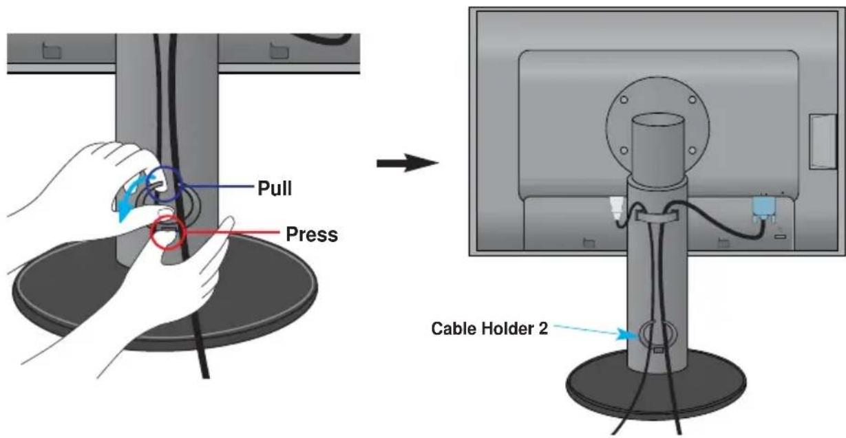 LG L246WSH-BN - To arrange the cables - 3