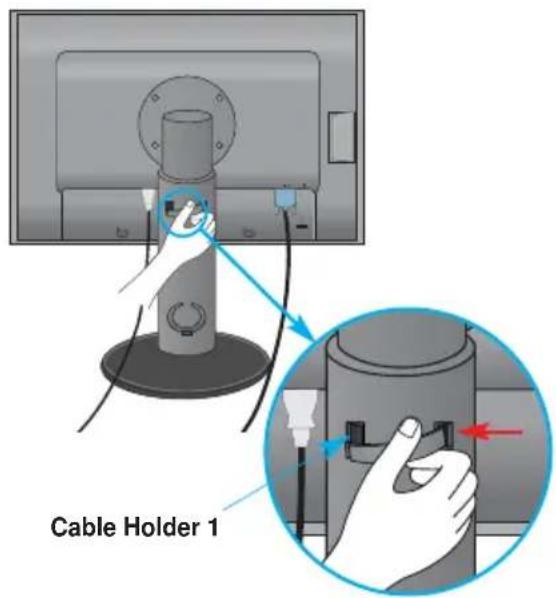 LG L246WSH-BN - To arrange the cables - 1