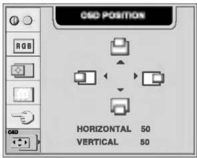 LG L2300C - To adjust position of the OSD window on the screen - 1