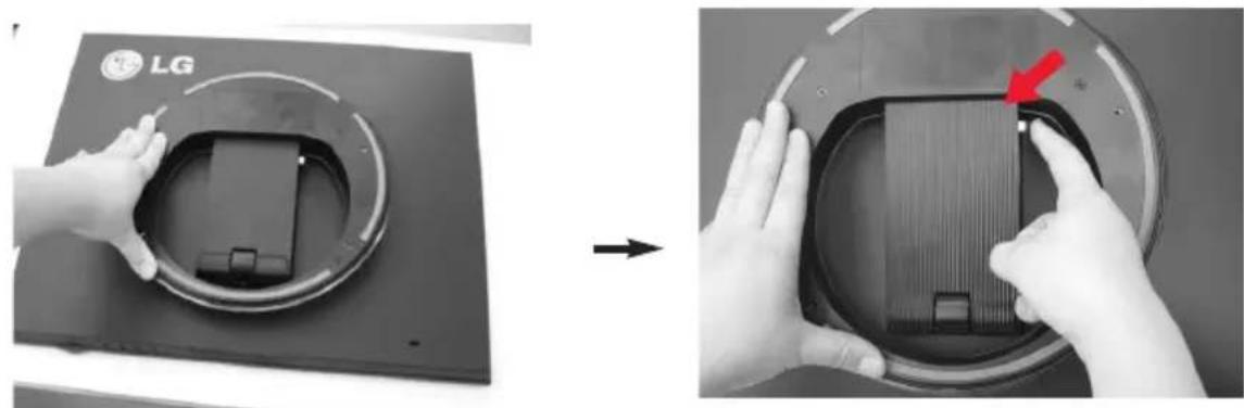 LG L1970HR-WF - Unfolding the stand base - 1