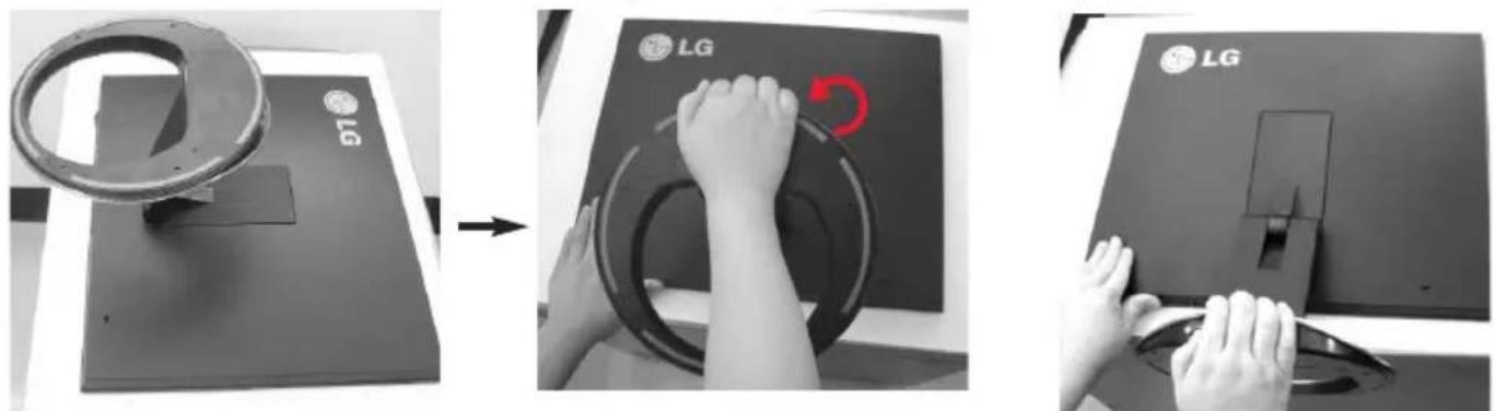 LG L1970HR-WF - Unfolding the stand base - 3