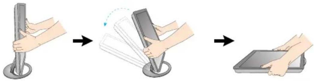 LG L1970HR-WF - Folding the stand base - 1