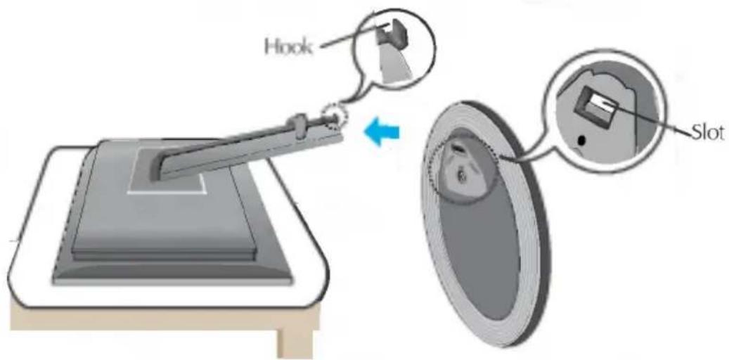 LG L1950H-GN - Connecting the stand base or Removing the stand base - 1