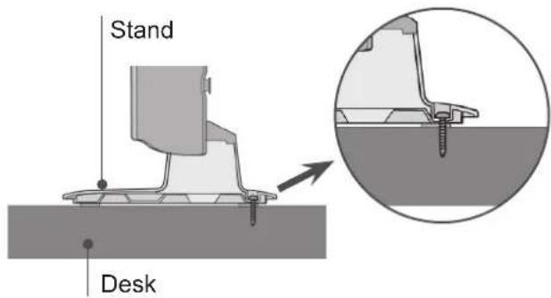 LG 60LD565 - ATTACHING THE TV TO A DESK (Only 32LE3\*\*\*, 32LE4\*\*\*, 32LE5\*\* - 2
