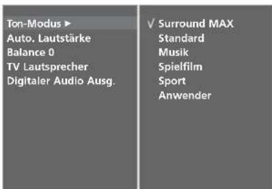 LG 42LT75.AEU - TONEINSTELLUNG - OPTION „USER“ (BENUTZER) - 3